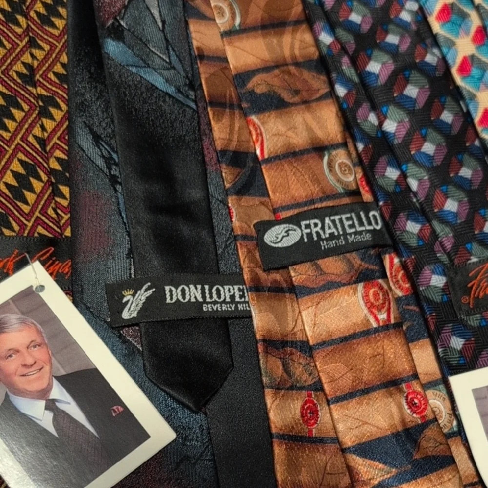 12 Lot Mens Ties Frank Sinatra Don Loper Fratello Uomo Venetto Kilburne & Finch - Picture 12 of 16